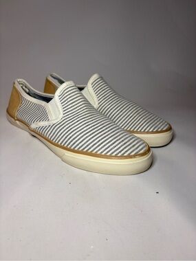 Margaritaville Women's Sailor Striped Canvas Slip-On Sneakers Size 8